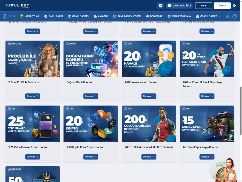 PuliBet casino discount: 2500 TRY sof yo‘qotish va 375 TRY qaytim