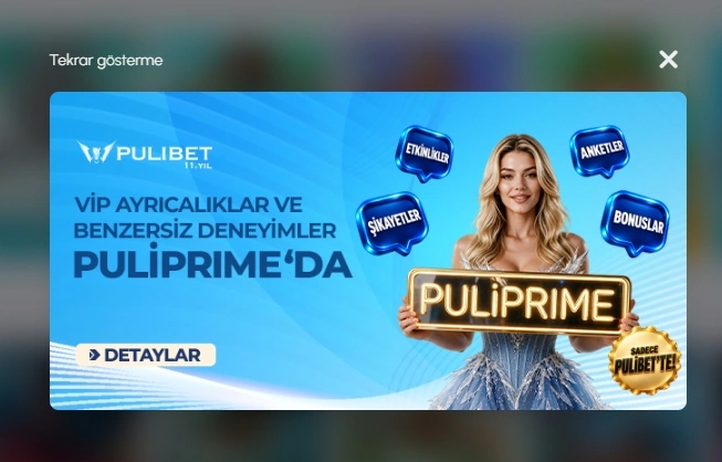 PuliBet profilinde kişisel davet içeren PuliPrime bölümü