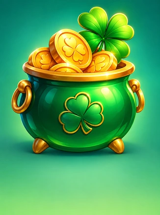 Clover Coins 4x4 — oltin tangalar va beda solingan yashil qozon