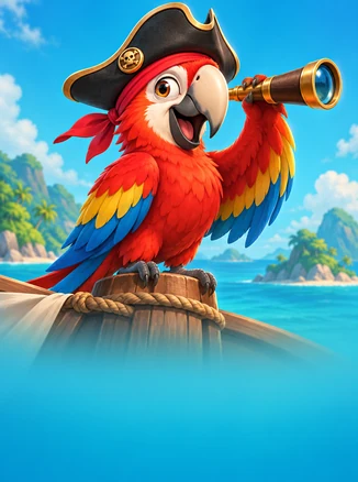 Lucky Macaw 2 — durbin tutgan qizil qaroqchi to‘tiqush